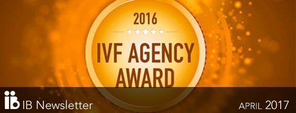 Premio IVF Agency of the year 2016 a la agencia europea de Fecundación in Vitro.